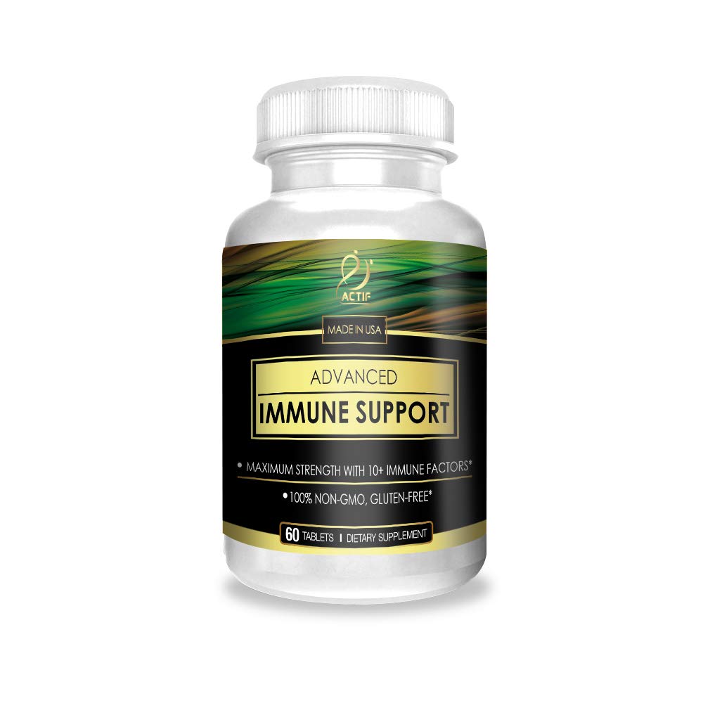 Actif Advanced Immune Support with 10+ Factors for Immunity Booster - 100% Natural, Non-GMO, 60 count ACTIF buy supplements Au