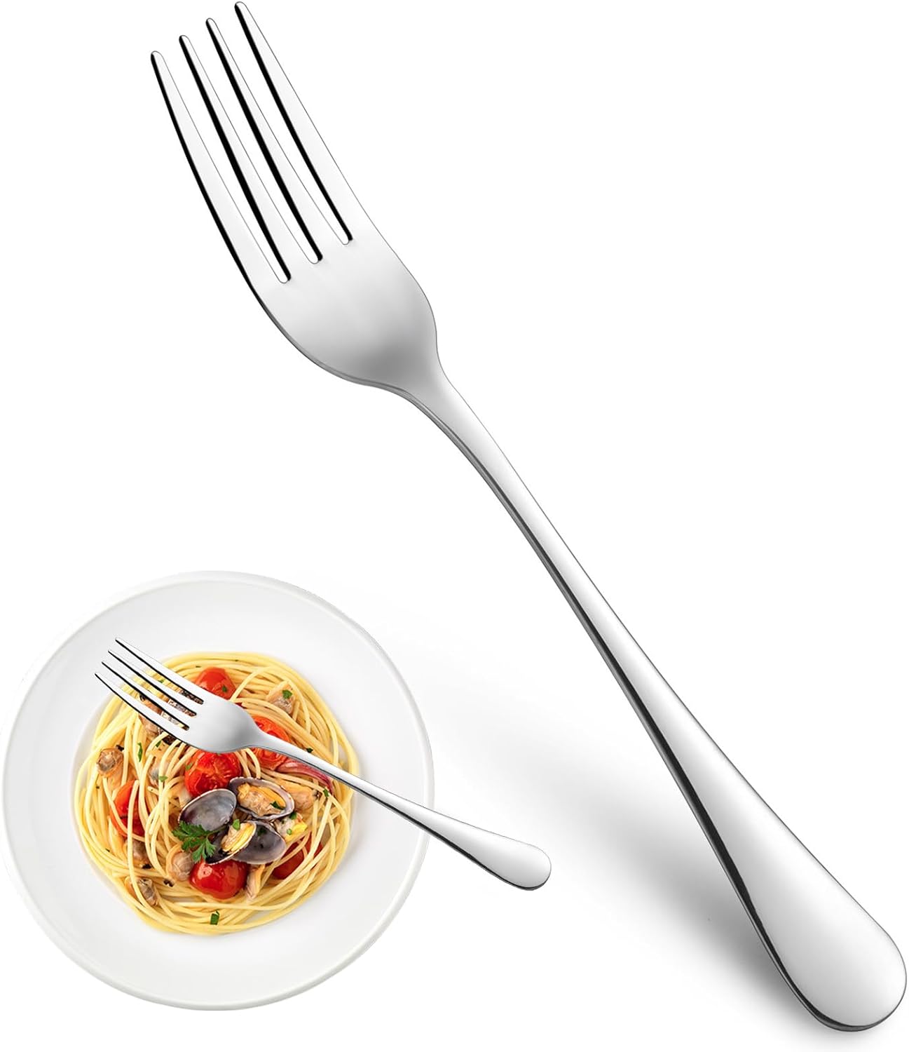 Dinner Forks,Set of 16 Top Food Grade Stainless Steel Silverware Forks,