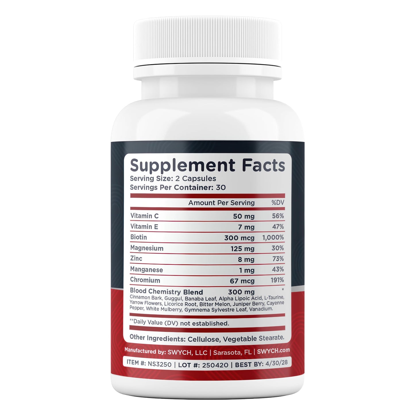 Blood Balance Supplement for Healthy Blood Support, Circulation, Metabolism & Vitality | Energy Formula with Premium Ingredients | Holistic Products to Support Cardiovascular Function – 60 Capsules SWYCH buy supplements Au