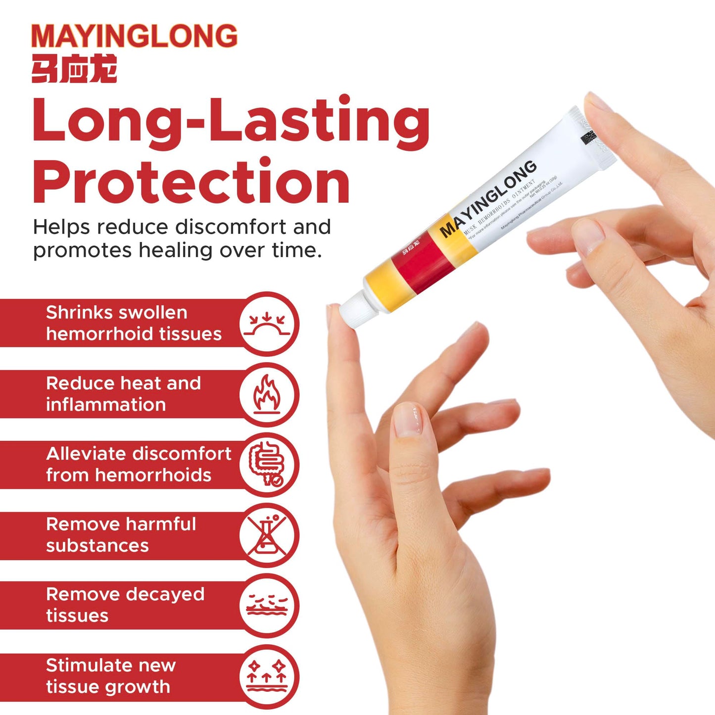 Mayinglong Musk Hemorrhoidal Ointment, Helps Relieve Itching, Burning, or Discomfort Fast (3 Pack) MayinglongBuy Supplements Australia