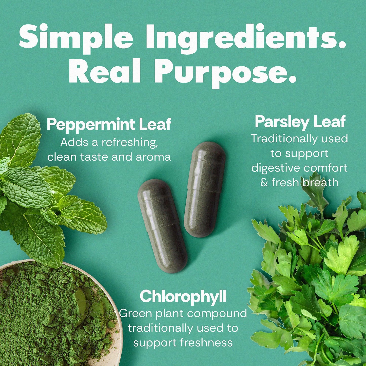 Her Fantasy Box | Body Magic | Chlorophyll Capsules - 30 Vegan Capsules for Detox, Digestion, Gut Health, Skin Support
