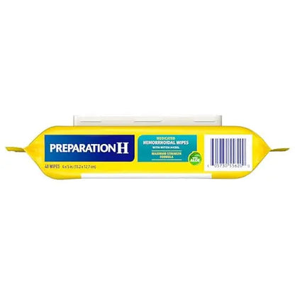 Preparation H Hemorrhoid Flushable Wipes with Witch Hazel for Skin Irritation Relief - 48 Count Preparation HBuy Supplements Australia