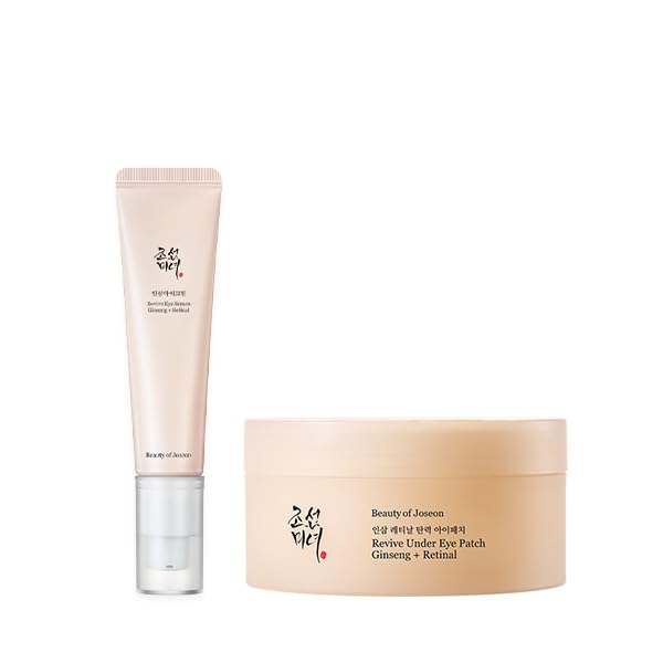 Beauty of Joseon Wrinkle Care Duo Set Revive Eye Serum (30ml / 1 fl oz) & Revive Ginseng Eye Patch (60 Sheets / 30 Pairs) Korean Skincare Beauty of JoseonBuy Supplements Australia