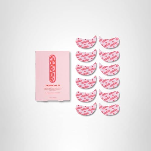 Topicals Faded Brightening Under Eye Masks | Patches to Depuff, Hydrate, Brighten and Cool | Reduce Dark Circles and Fine Lines | Contains Kojic Acid, Caffeine and Niacinamide (Set of 6) TopicalsBuy Supplements Australia