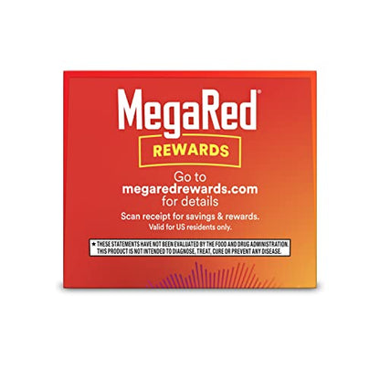 MegaRed Antarctic Krill Oil 500mg Omega 3 Fatty Acid Supplement, Extra Strength EPA & DHA Krill Oil Softgels (90cnt Box), Astaxanthin