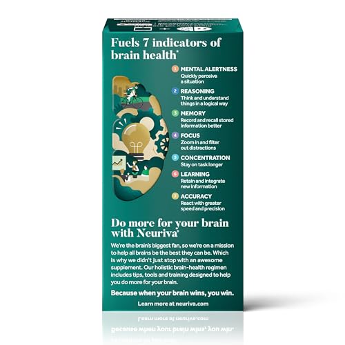 NEURIVA Ultra Decaffeinated Clinically Tested Supplement for Mental Alertness, Memory, Focus & Concentration, Cognivive, Neurofactor