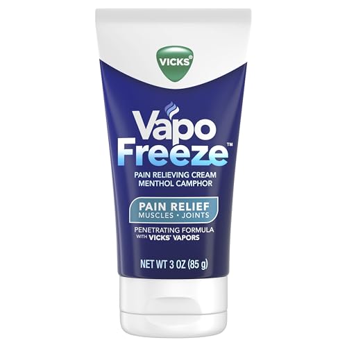 Vicks VapoFreeze Topical Pain Cream 3.0oz, Maximum Strength Menthol+ for Muscle Pain Relief, Joint Pain Relief, Knee Pain Relief, Back Pain Relief, Cream for Pain Relief, Topical Pain Relief VicksBuy Supplements Australia