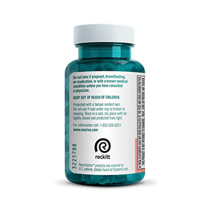 NEURIVA Original Decaffeinated Clinically Tested Nootropic Brain Supplement for Memory, Focus & Concentration, NeuroFactor & Phosphatidylserine, 28ct Capsules NEURIVABuy Supplements Australia