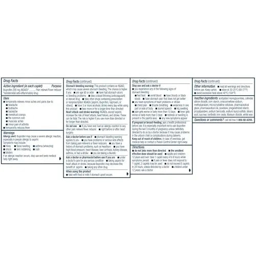 Advil Ibuprofen Coated Caplets Pain Reliever and Fever Reducer 200 Milligram 24Ct AdvilBuy Supplements Australia