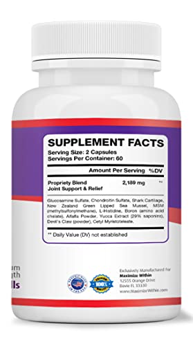 Maximum Slim Max Flex-3 Pain Relief Formula with Green Lipped Mussel - 60 Count Maximum SlimBuy Supplements Australia