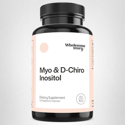 Wholesome Story Myo-Inositol & D-Chiro Inositol Supplement for Women | Fertility Supplements for Hormonal Balance & Ovarian Health Support