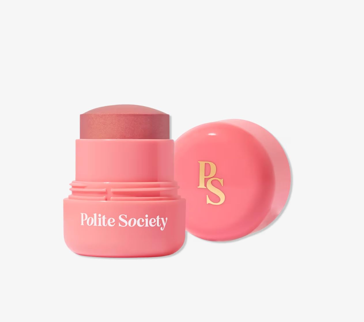 Polite Society Polite Pops Powder Blush Stick, Hybrid Cream to Powder Formula, Buildable Color with Coastal Plant and Vitamin E, Malibu shimmering golden peach Aus HealthcareBuy Supplements Australia