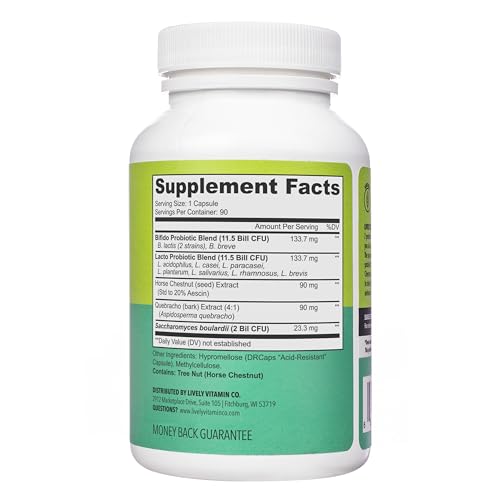 LIVELY VITAMIN CO. Great Guts Probiotic - 25 Billion CFU Probiotic - Balance Gut Microbiome, GI Tract, Inflammation, Indigestion, Reflux, Upset Stomach, & Diarrhea - 90 Caps LIVELY VITAMIN CO buy supplements Au