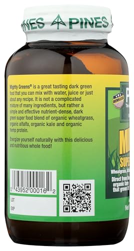 Pines Organic Mighty Greens Superfood Blend, 8 Ounce Pines buy supplements Au