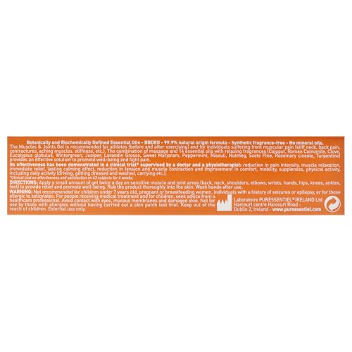 Puressentiel Muscles and Joints Gel - Soothing Gel for Muscle Relief and Knee Relief - Cooling Gel for Foot Relief - Back Gel - 2.02 oz PuressentielBuy Supplements Australia