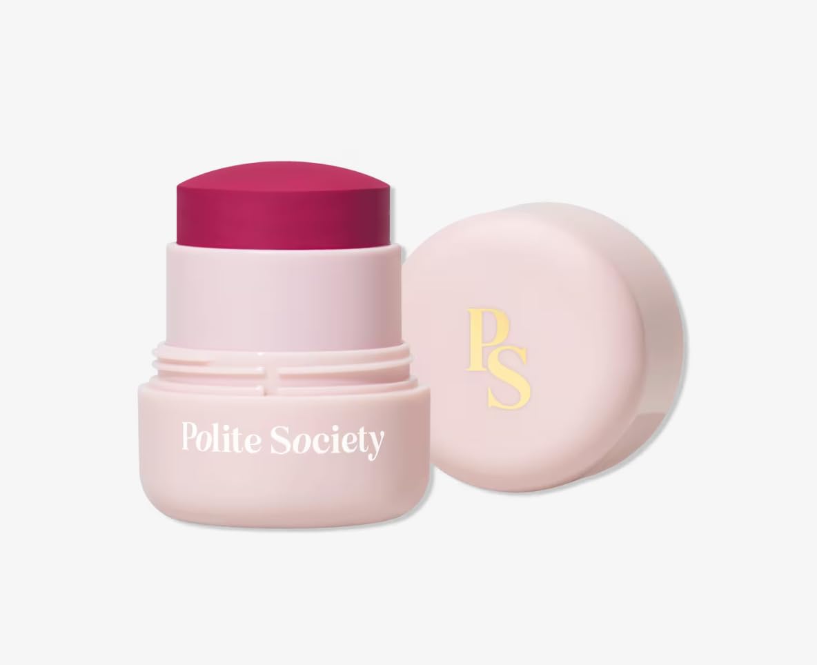 Polite Society Polite Pops Powder Blush Stick, Hybrid Cream to Powder Formula, Buildable Color with Coastal Plant and Vitamin E, Milan bright berry GenericBuy Supplements Australia