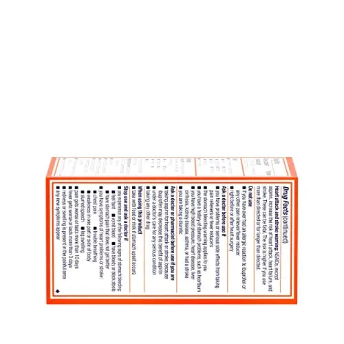 Motrin IB, Ibuprofen 200mg Tablets, Pain Reliever & Fever Reducer for Muscular Aches, Headache, Backache, Menstrual Cramps & Minor Arthritis Pain, NSAID, 100 Ct MotrinBuy Supplements Australia