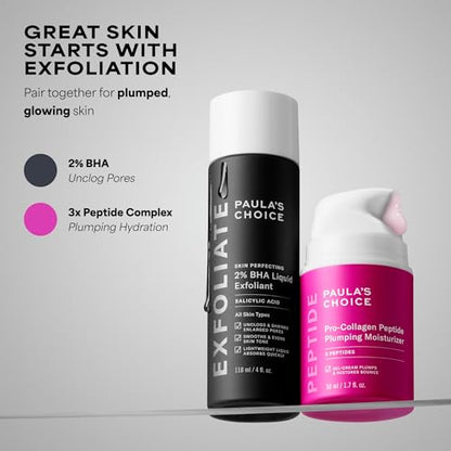 Paula's Choice Pro-Collagen Peptide Plumping Face Moisturizer, Daily Gel Face Cream for Deep Lightweight Hydration, Wrinkles & Loss of Firmness, Fragrance-Free, 1.7 Fl Oz Paula's ChoiceBuy Supplements Australia