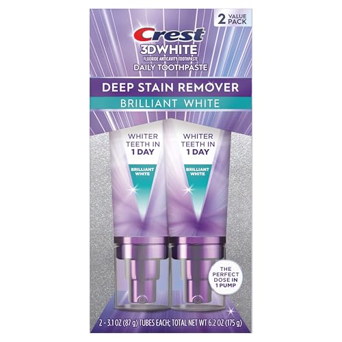 Crest 3DWhite Brilliance Deep Stain Remover Brilliant White Toothpaste - 3.1oz/2pk CrestBuy Supplements Australia