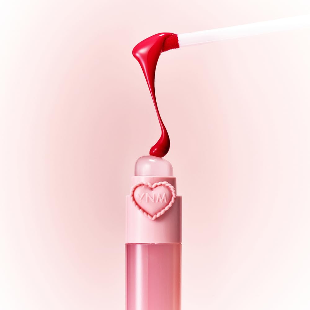 YNM Heart Jelling Tint, PEPPER JELLING, Silicone Lip Brush Included, K-Beauty, Non-Sticky, Moisturizing, Smudge-Proof, Korean Lip Tint, Long-Lasting, Vivid Color, 0.09 oz YNMBuy Supplements Australia