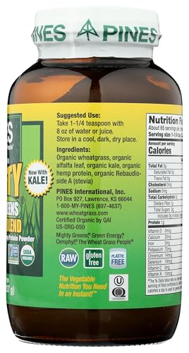 Pines Organic Mighty Greens Superfood Blend, 8 Ounce Pines buy supplements Au