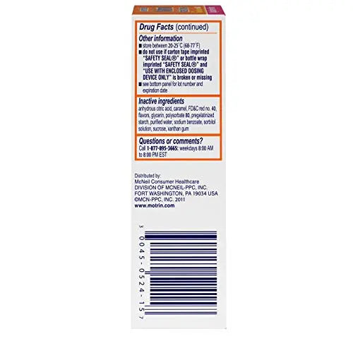 Concentrated Motrin Aspirin, 0.5 Fluid Ounce MotrinBuy Supplements Australia