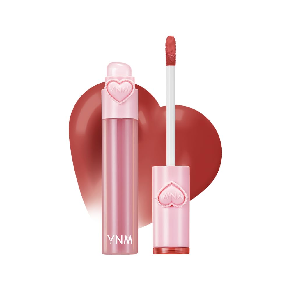 YNM Heart Jelling Tint, PEPPER JELLING, Silicone Lip Brush Included, K-Beauty, Non-Sticky, Moisturizing, Smudge-Proof, Korean Lip Tint, Long-Lasting, Vivid Color, 0.09 oz YNMBuy Supplements Australia