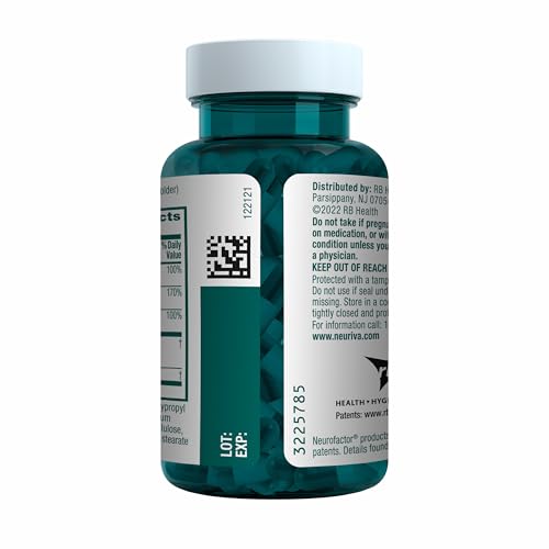 NEURIVA Plus Brain Supplement for Memory and Focus Clinically Tested Nootropics for Concentration for Mental Clarity, Cognitive Enhancement Vitamins B6, B12