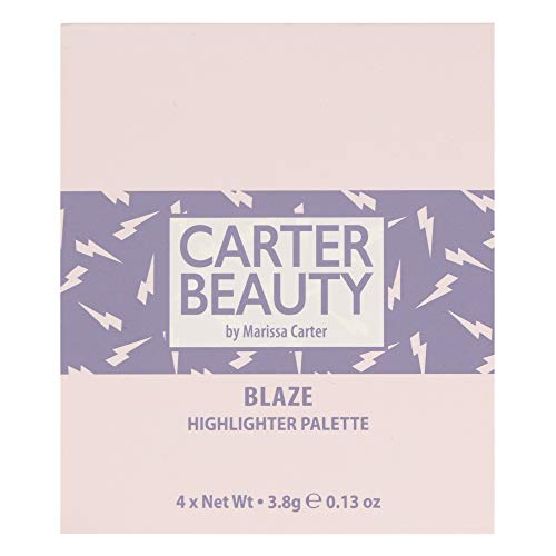Carter Beauty By Marissa Carter Mini Highlighter Palette | Long Lasting Makeup | Shimmer & Matte Shades (Blaze) Carter BeautyBuy Supplements Australia