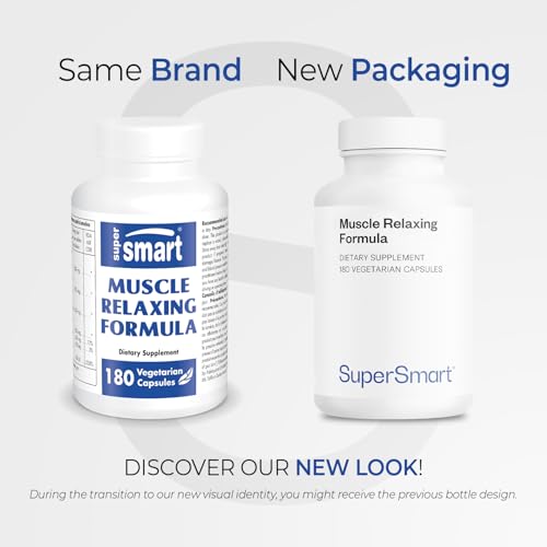 Supersmart - Muscle Relaxing Formula (Advanced Complex) - with Magnesium, Calcium, Vitamin E, Plants Extracts | Non-GMO & Gluten Free - 180 Vegetarian Capsules SupersmartBuy Supplements Australia
