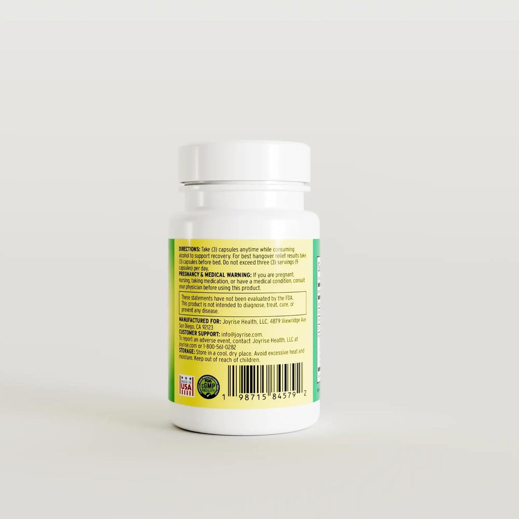Joyrise® After Drinking Aid – Fast Acting Capsules with DHM – Alcohol Metabolism Support, Liver Health, Rapid Bioavailability & Body Replenishment – 45 Capsules (15 Servings) JoyriseBuy Supplements Australia
