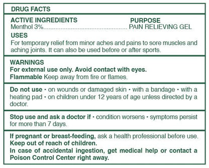Ross D'Elen Green Menthol Gel - Large Size Single Pack ROSS D'ELENBuy Supplements Australia