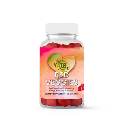 VITA JKORE Red Veggies Superfood Gummies, Energy & Immunity Booster, 60 Count Dietary Supplement, Natural Beetroot Blend VITA JKORE buy supplements Au