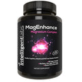 Supplement bottle labeled 'MagEnhance' by Intelligent Labs on a white background