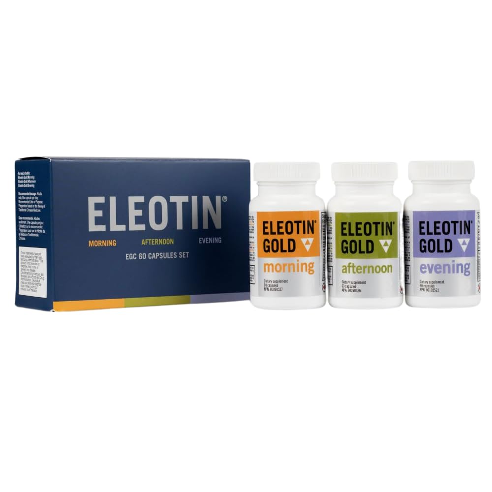 Eleotin Gold Capsules Value Pack Set for Balanced Metabolic Health | Healthy Circulation | Premium Herbal Ingredients | 3 Bottles of Different Formula | 60 Capsules Each Eleotin buy supplements Au