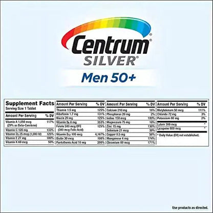 Centrum Men 50+ Multivitamin Tablet Age 50 and Older 275ct Centrum