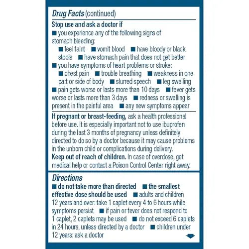 Advil Ibuprofen Coated Caplets Pain Reliever and Fever Reducer 200 Milligram 24Ct AdvilBuy Supplements Australia
