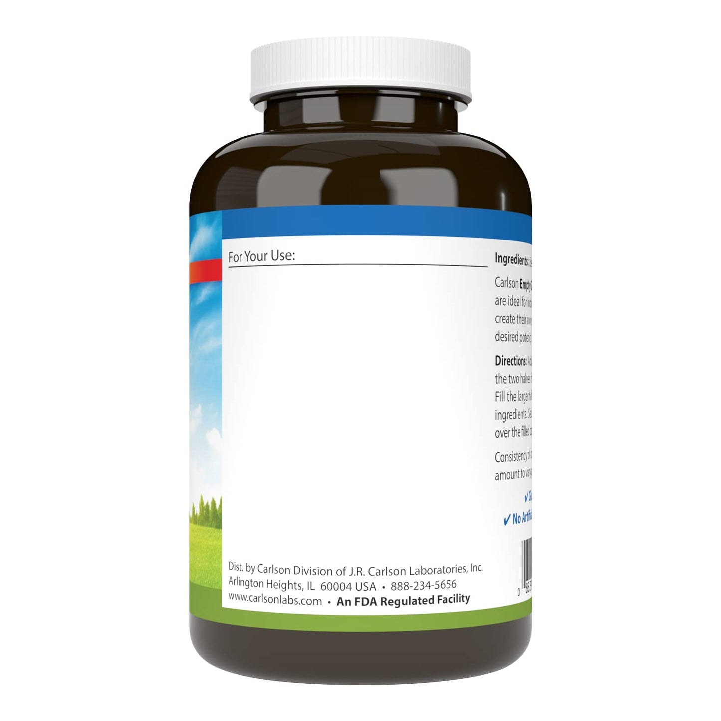 Carlson - Empty Gelatin #00 Capsules, Easy to Separate & Fill, 150 capsules Carlson buy supplements Au