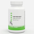 Herbal supplement bottle labeled 'Hair Skin Nails' on a white background