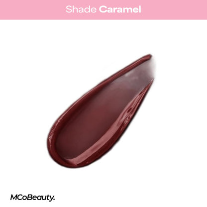 MCoBeauty Peptide Lip Treatment Caramel - Nude Brown Tinted Lip Balm Plumper Gloss for Women - Hydrating Lip Oil with Shea Butter, Peptides for Soft Plump Lips - Vegan Cruelty Free Lip Care MCoBeautyBuy Supplements Australia