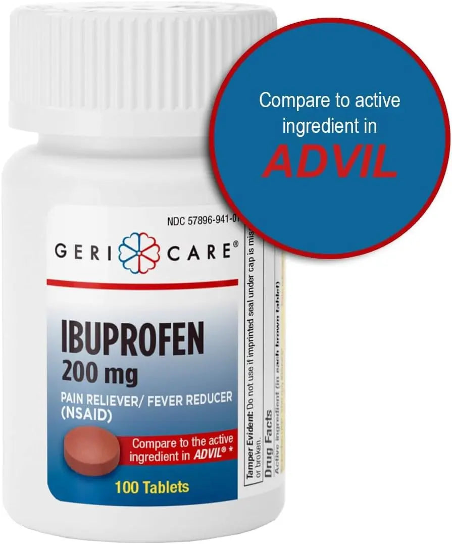 Geri Care IBUPROFEN Pain Relief Tablets (100 Count) GeriCareBuy Supplements Australia