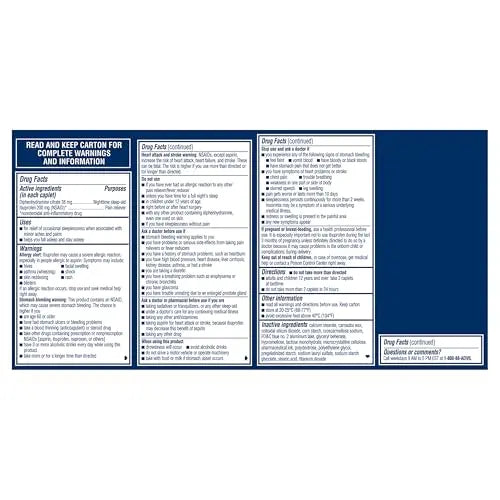 Advil PM Pain Reliever and Nighttime Sleep Aid, Pain Medicine with Ibuprofen for Pain Relief and Diphenhydramine Citrate for a Sleep Aid - 80 Coated Caplets AdvilBuy Supplements Australia