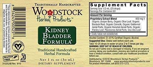 WOODSTOCK HERBAL PRODUCTS Kidney Bladder Formula, 1 FZ WOODSTOCK HERBAL PRODUCTS buy supplements Au