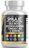 Clean Nutraceuticals Shilajit Supplement for Men with Sea Moss, Tongkat Ali, Ashwagandha, Boron, Zinc, CoQ10, PQQ - Fulvic Acid Capsules - Energy Support - 90 Count - Resin, Gummy & Powder Alternative Clean NutraceuticalsBuy Supplements Australia