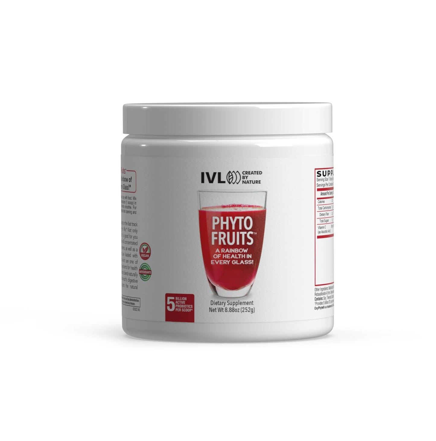 IVL - Phyto Fruits Superfood Powder - Support Energy - Digestive & Probiotic - Antioxidant - Vegan - 40 Fruits and Nutrients Plus 6 Probiotic Strains (30 Servings, 8.88 oz) IVLBuy Supplements Australia