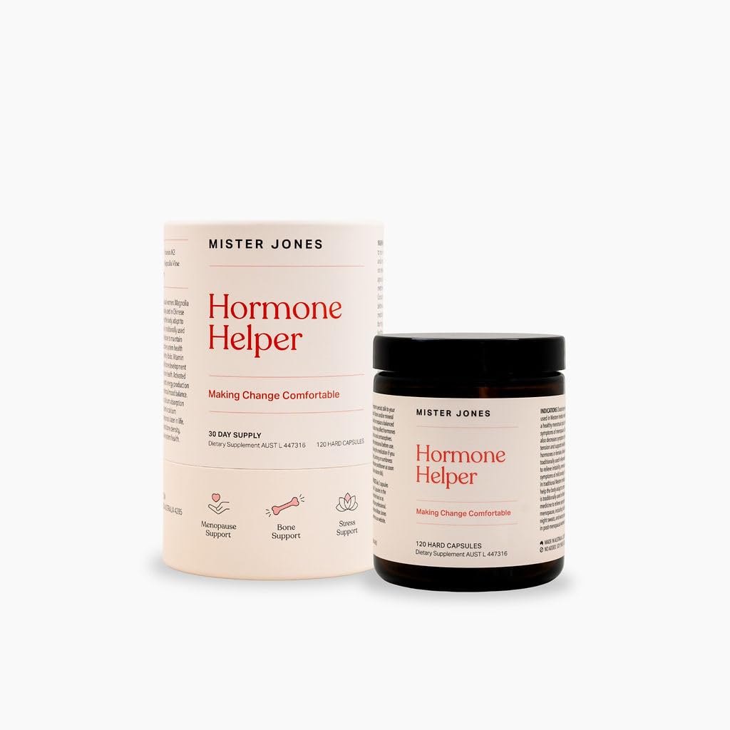 Mister Jones Hormone Helper – Women’s Daily Wellness Support – Adaptogenic & Nutrient Blend for Energy, Mood & Natural Vitality – Female Wellbeing Formula Mister Jones buy supplements Au