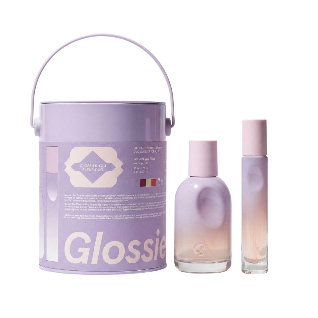Glossier You Fleur Duo Perfume Gift Set: Fresh Floral Eau de Parfum with Ylang-Ylang, Apricot Skin & Ambrox Notes GlossierBuy Supplements Australia