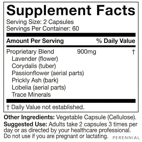 Perennial Nervana – Herbal Nerve Support for Tingling, Burning & Numbness Relief – Promotes Calm Focus & Stress Resilience – Non-Drowsy Mood Balance – 120ct* PerennialBuy Supplements Australia