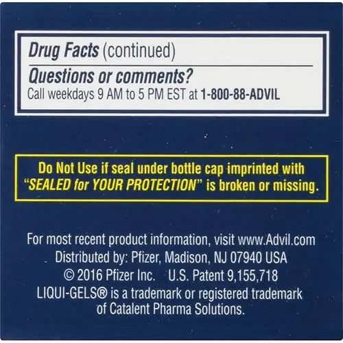 Advil PM Liqui-Gels Pain Reliever and Nighttime Sleep Aid, Pain Medicine with Ibuprofen for Pain Relief and Diphenhydramine HCL for a Sleep Aid - 40 Liquid Filled Capsules - Back to College AdvilBuy Supplements Australia