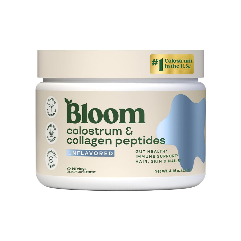 Bloom Nutrition Bovine Colostrum Powder with Vitamin B-12 for Gut Health, Immune Support, Hair Growth & Beauty Supplement | Unflavored, 25 Servings Bloom NutritionBuy Supplements Australia